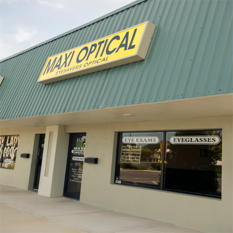 Maxi Eyecare Road Sign